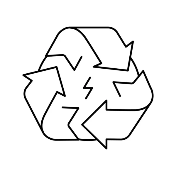 Recycling Energiesparendes Logo Linie Symbol Vektor Illustration — Stockvektor