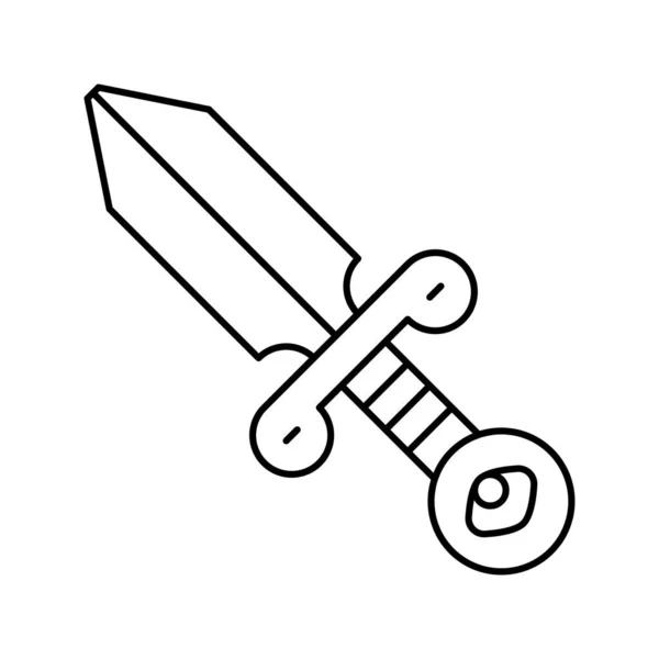 Dagger boho line icon vector illustration — 스톡 벡터