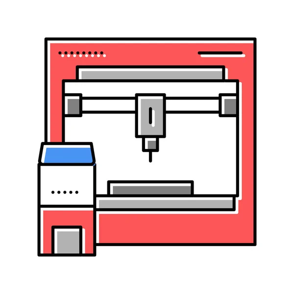 Ilustração do vetor do ícone da cor da impressora 3d —  Vetores de Stock