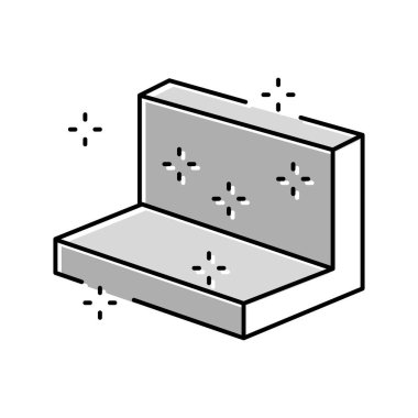 Paslanmaz metal profil renk vektör çizimi