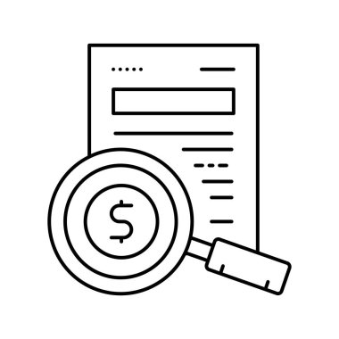 Kredi hattı simgesi vektör illüstrasyonu