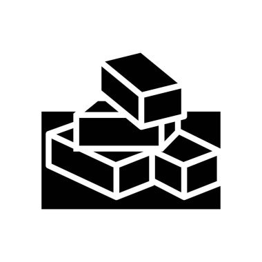 glyph ikon vektör çizimi için tuğla