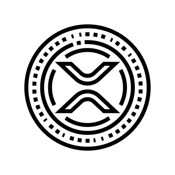 Xrp crypto-monnaie ligne icône vectorielle illustration — Image vectorielle