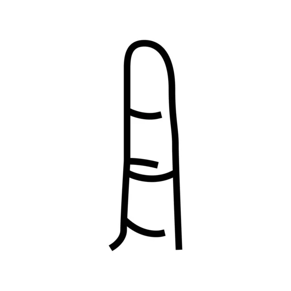 Vinger hand gebaar lijn pictogram vector illustratie — Stockvector