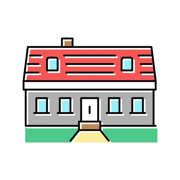 Capa bacalhau casa cor ícone vetor ilustração —  Vetores de Stock