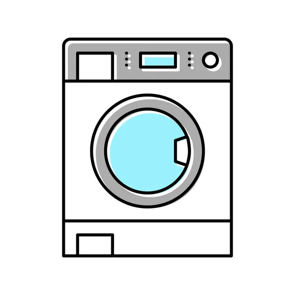 Wasmachine kleur pictogram vector illustratie — Stockvector