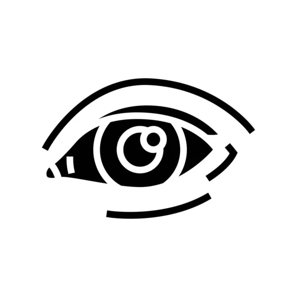 Eye face glyph icon vector illustration — 스톡 벡터