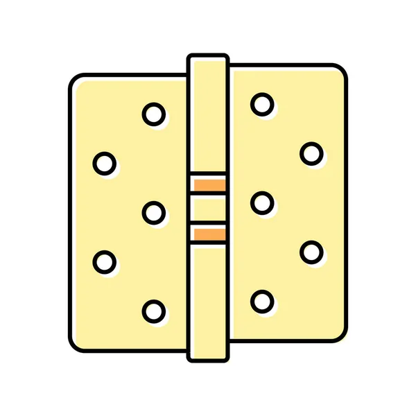 Dveře panty barva ikony vektorové ilustrace — Stockový vektor