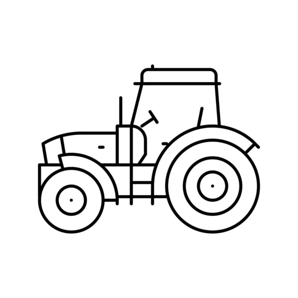 Тракторна сільськогосподарська транспортна лінія значок Векторна ілюстрація — стоковий вектор