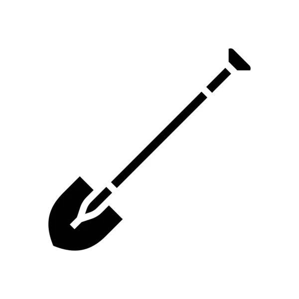 Schaufel Werkzeug Glyphensymbol Vektor Illustration — Stockvektor