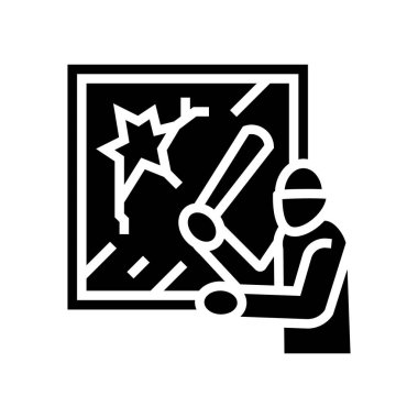 özellik hasarı suç sembolü vektör illüstrasyonu