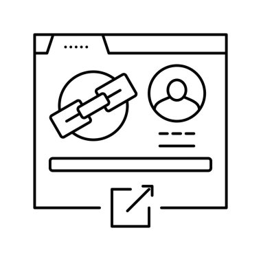 Bağlantı hattı simgesi vektör illüstrasyonuName