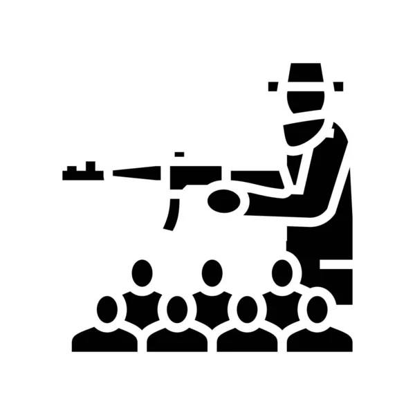 Organized crime glyph icon vector illustration — Stock Vector
