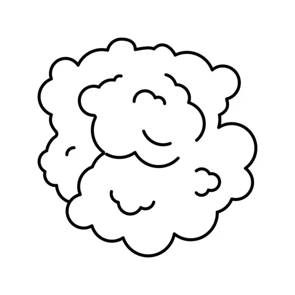 Nubes de humo línea icono vector ilustración — Archivo Imágenes Vectoriales