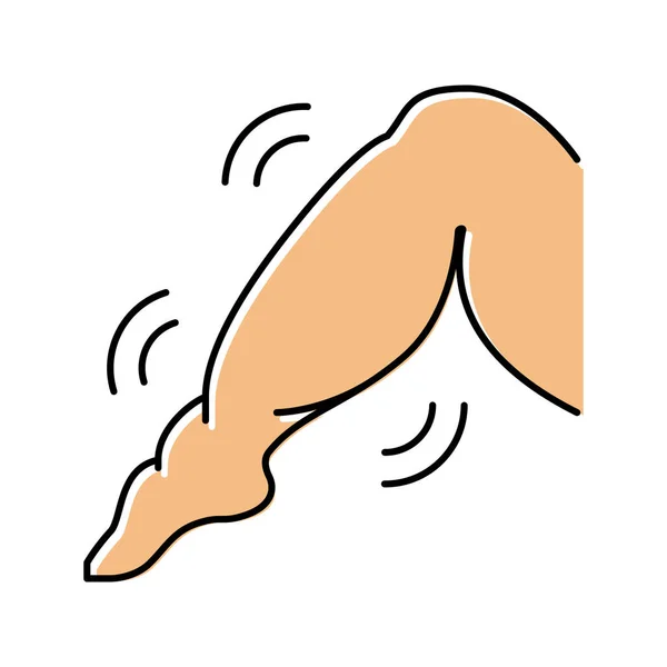 ( 영어 ) calf muscle edema color icon vector illustration — 스톡 벡터