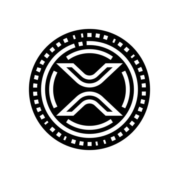 Xrp crypto-monnaie glyphe icône vectorielle illustration — Image vectorielle