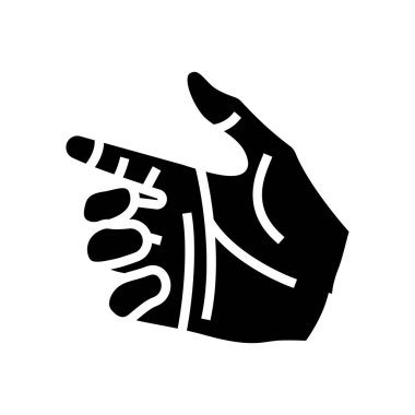 el sembolü vektör illüstrasyonunu tut