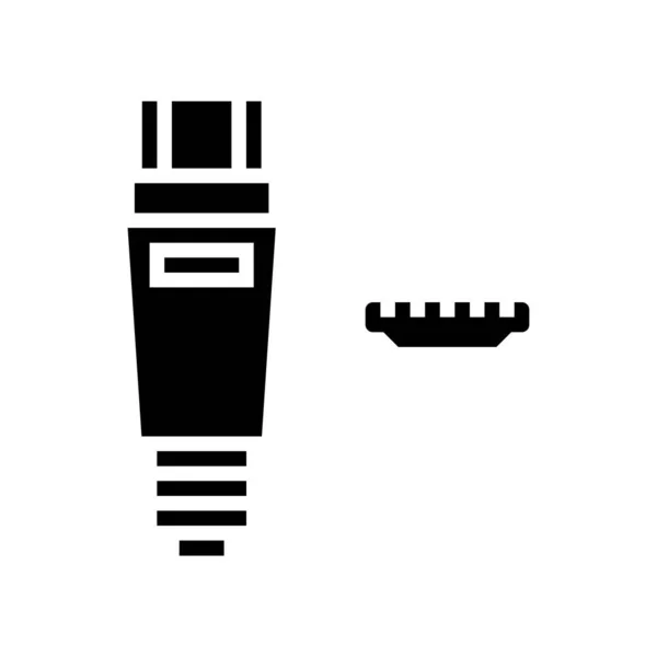 Usb mini een glyph icoon vector illustratie — Stockvector