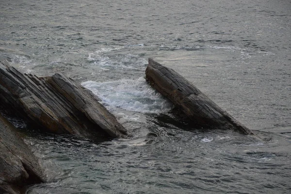 Laag Tij Kosten Van Biarritz — Stockfoto