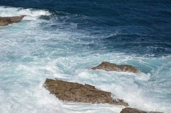 Marea Baja Costo Biarritz —  Fotos de Stock