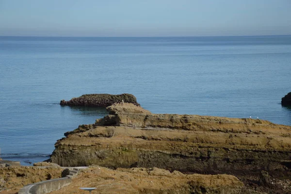 Niski Przypływ Biarritz — Zdjęcie stockowe