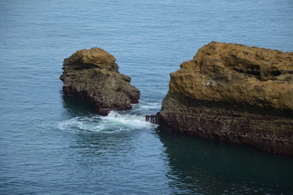 Marea Baja Costo Biarritz —  Fotos de Stock