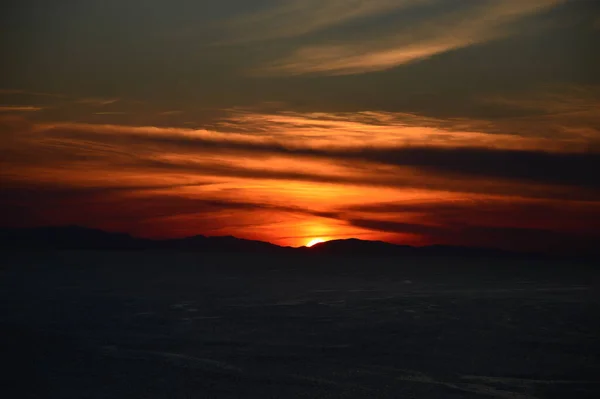 Bewölkter Himmel Während Des Sonnenuntergangs — Stockfoto