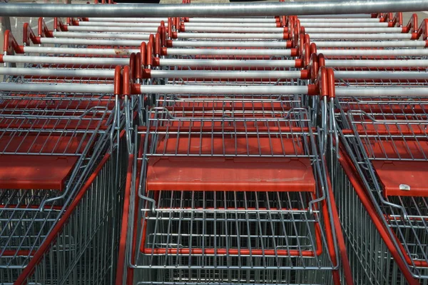 Closeup Shopping Carts — 스톡 사진