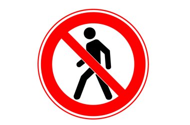 işareti geçiş izin verilmiyor