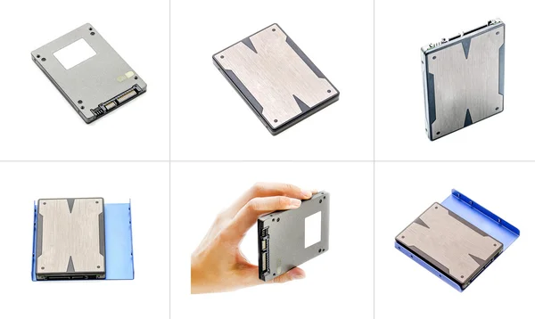 SSD pevný disk koláž — Stock fotografie
