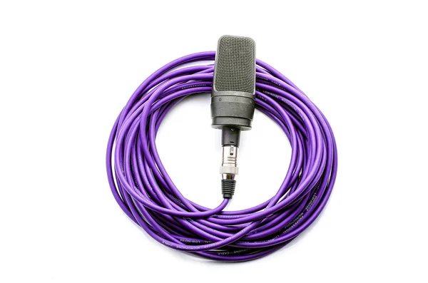 Microphone with wire — Stock Photo, Image