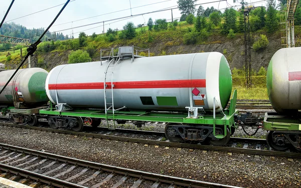 Treinwagons tank — Stockfoto