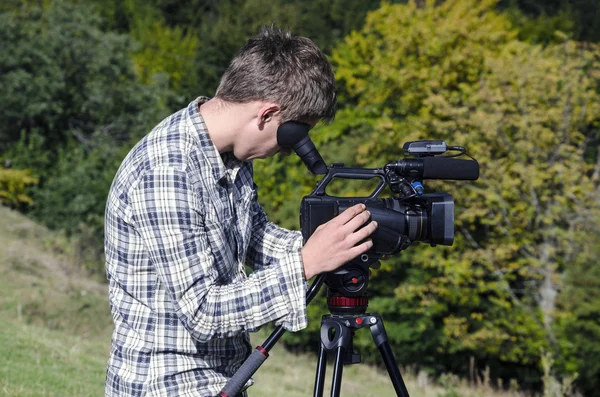 Video camera operator — Stock Photo, Image