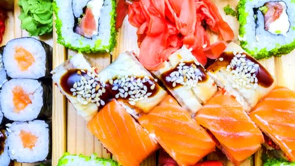 Sushi japonês — Vídeo de Stock