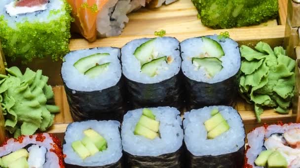 Sushi japonés — Vídeos de Stock