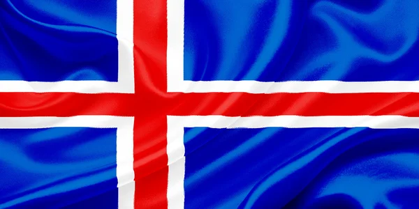 Bandeira da Islândia — Fotografia de Stock