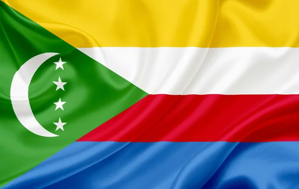 Flagga Komorerna — Stockfoto