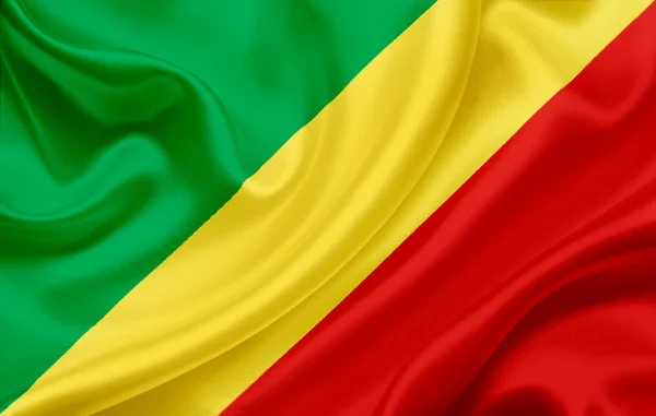 Vlag van Congo-Brazzaville — Stockfoto