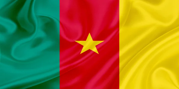 Flaga Kamerunu — Zdjęcie stockowe