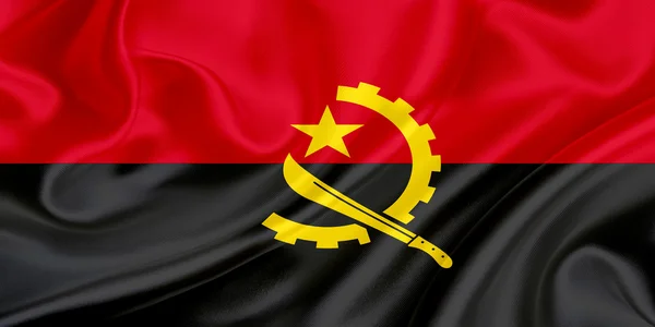 Flaga Angoli — Zdjęcie stockowe