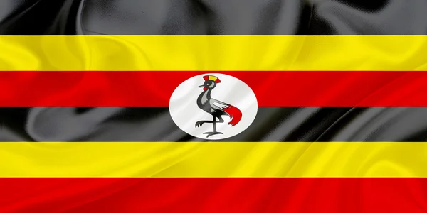 Flagga uganda — Stockfoto