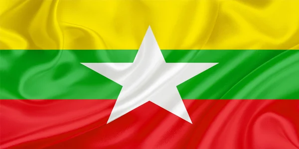 Bandiera della Birmania (Myanmar ) — Foto Stock