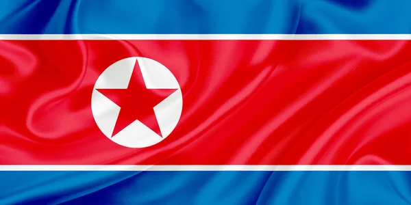 Drapeau de la Corée du Nord — Photo