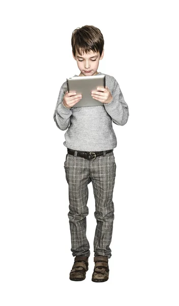 Child using a tablet PC — Stock Photo, Image