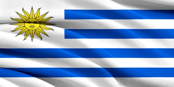 Flagga uruguay — Stockfoto