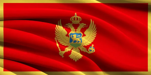 Montenegros flagga — Stockfoto