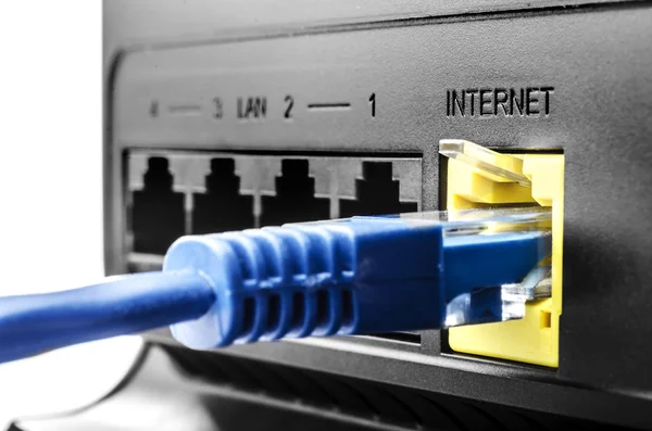 Aansluiting voor internet-verbinding — Stockfoto