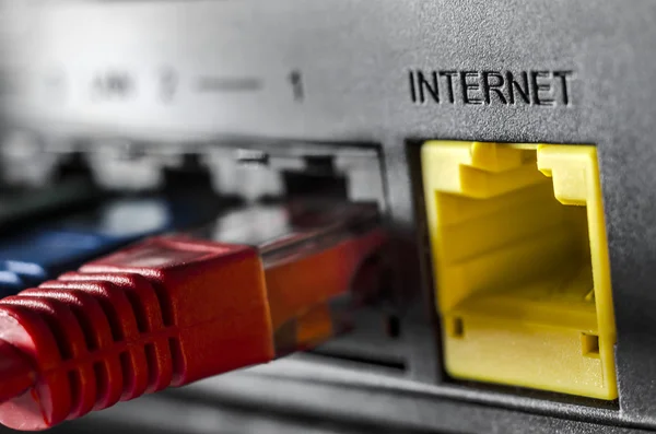 Aansluiting voor internet-verbinding — Stockfoto