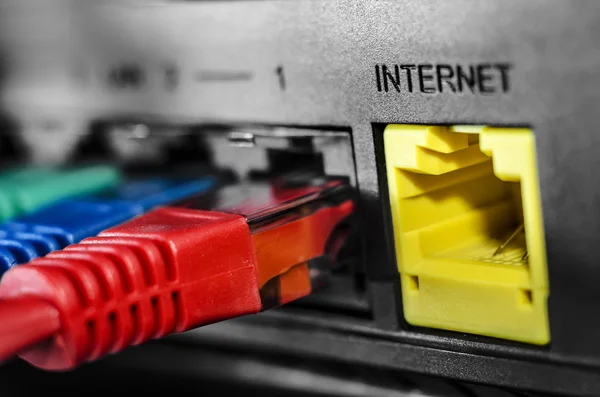 Aansluiting voor internet-verbinding — Stockfoto