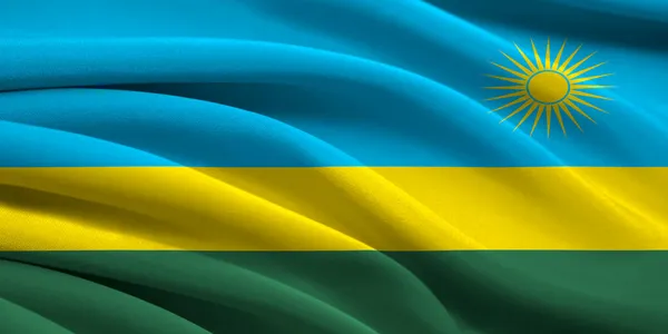 Vlag van rwanda — Stockfoto